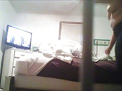 Cam reală ascunse! blonda tineri kasey schimbarea inainte de culcare