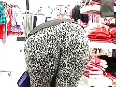 Coniac suculent jiggly big negru fundul îndoire la...